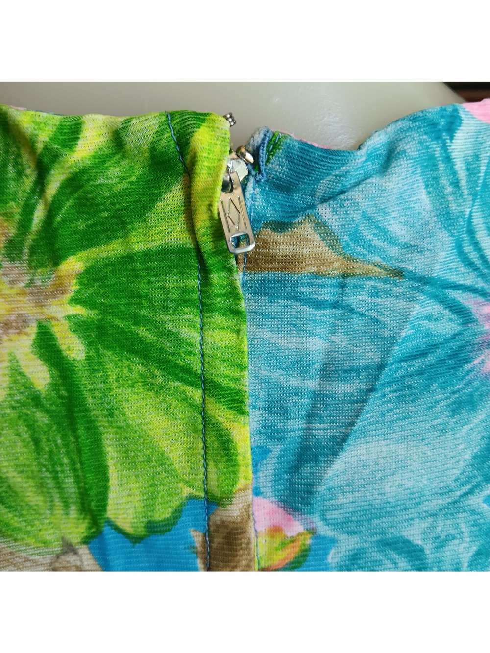 1960's Handmade sz 10 True Vintage Dress Floral Sleeveless Bow Summer Church Mom - Picture 6 of 7